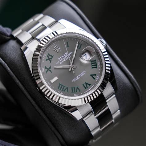 rolex datejust wimbledon oyster